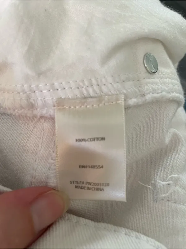 tgla Francesca's White Denim Mini Skirt Frayed Hem Five Pocket Size Medium new - Image 8
