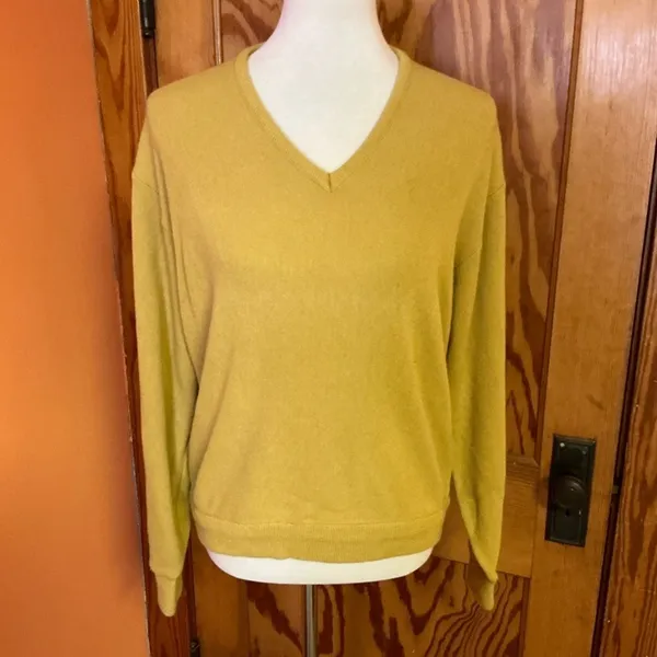 Vintage 60s gold grandpa sweater - Image 8