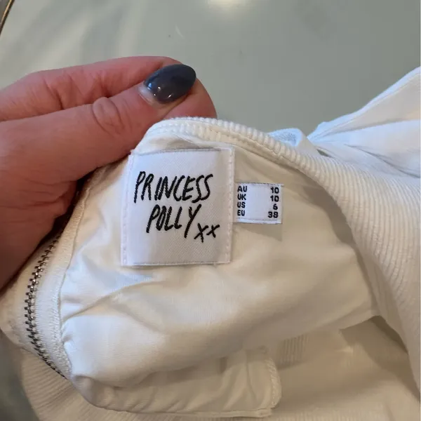 Princess Polly White Crop Top Long Sleeve - Image 3
