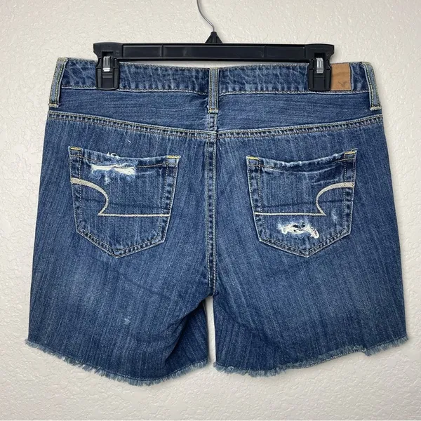 American Eagle Outfitters 100% Cotton Dark Blue Denim Jeans Size 4 - Image 6