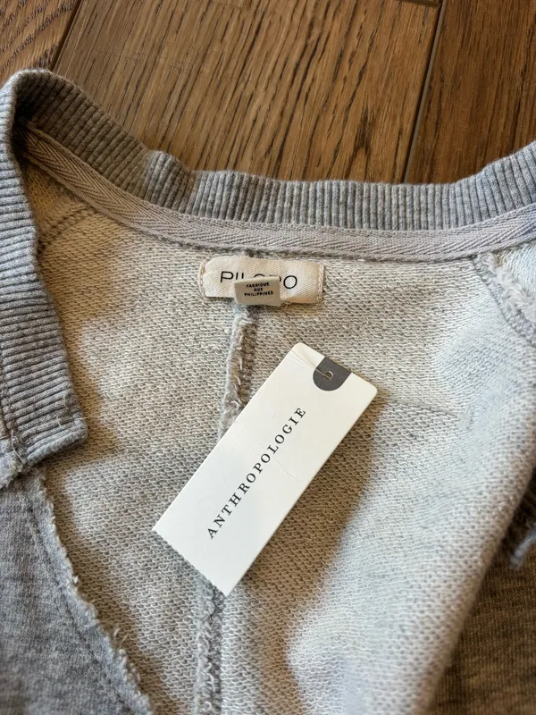 Anthropologie Pilcro Crewneck Grey Sweater - Image 4