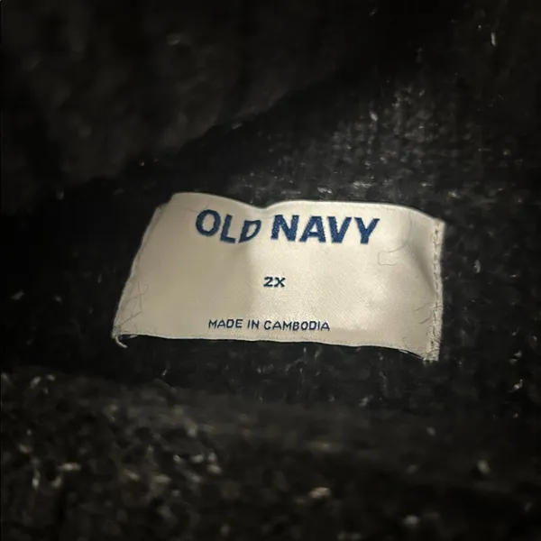 Old Navy Black and White Speckled Sweater - Image 5