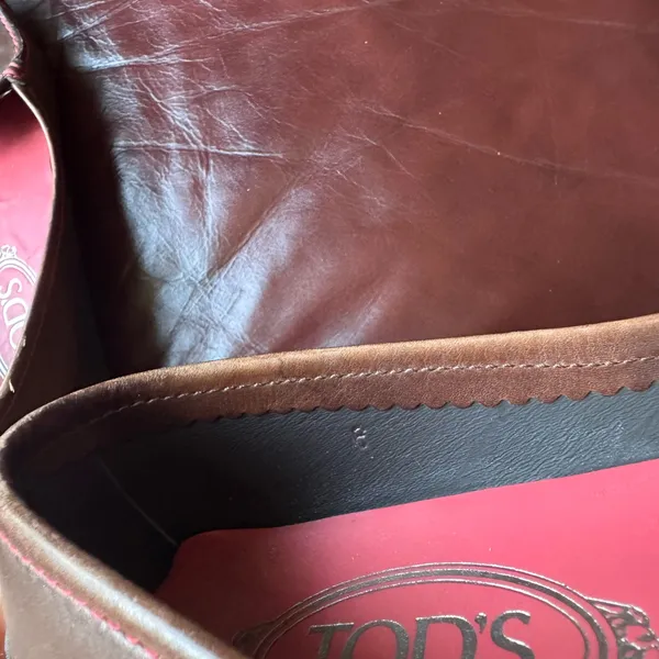 Tod's Brown Loafers with Pink Laces - Image 4