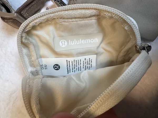 Dual pouch sling bag in beige by Lululemon - Image 8