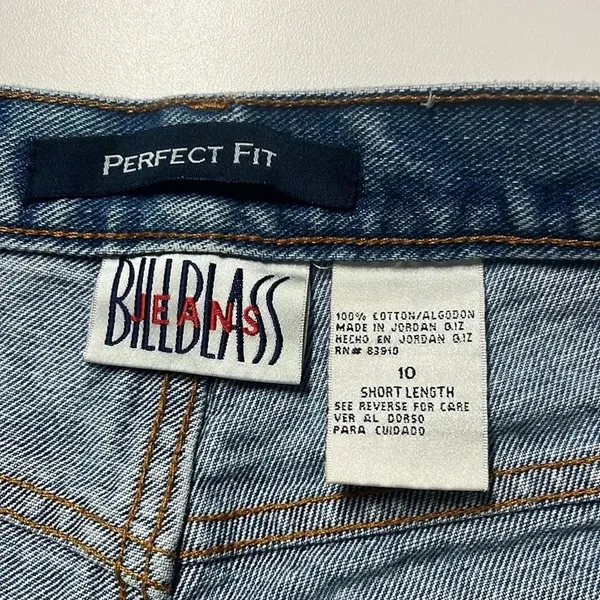 Vintage 1990s jeans 100% cotton size 10 short‎ perfect fit denim jeans Y2K fall - Image 10