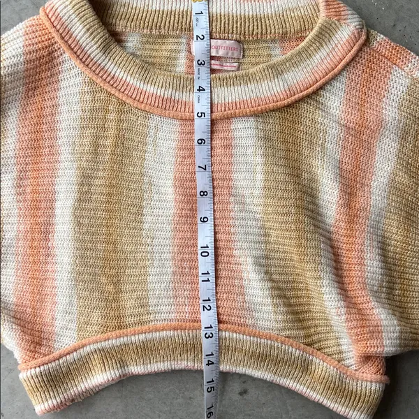URBAN OUTFITTERS Uo Stella‎ Slouchy Pullover Sweater In Neutral Multi Sz S ♣️ - Image 5