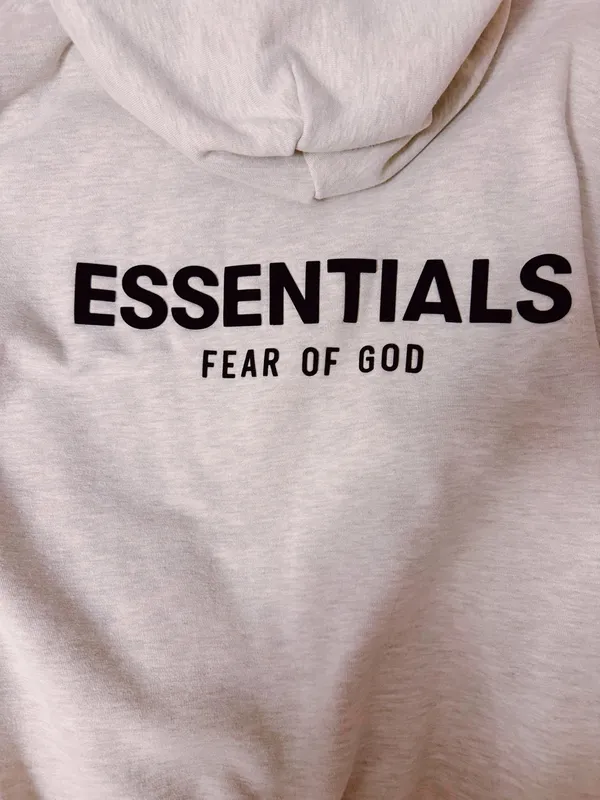 Essentials Grey Fear of God Hoodie - Image 3