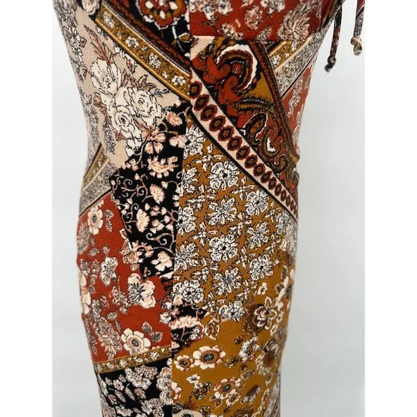 Inspired Hearts Midi Dress Size M Babydoll Patchwork Boho Y2K Hippie‎ Festival - Image 7