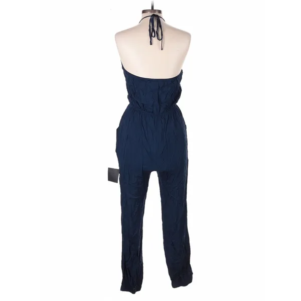 Lulus Learning to Fly Navy Halter Jumpsuit Large Coastal Casual - Image 5