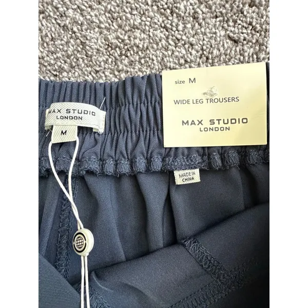 Max Studio London Wide Leg Trousers Gray NEW Size Medium - Image 6