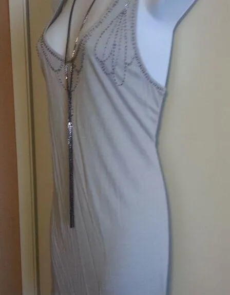 New York & Company Beaded Meckline Sleeveless Top - Image 2