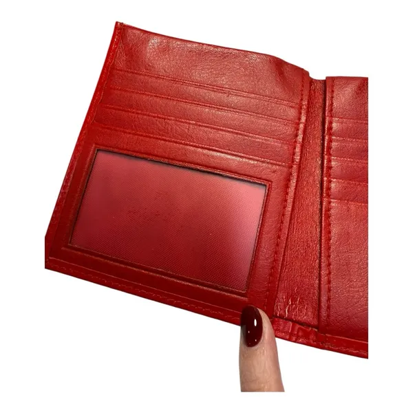 Vintage Rolfs Red Calfskin Leather Wallet | Coin Purse | Snap Closure - Image 7