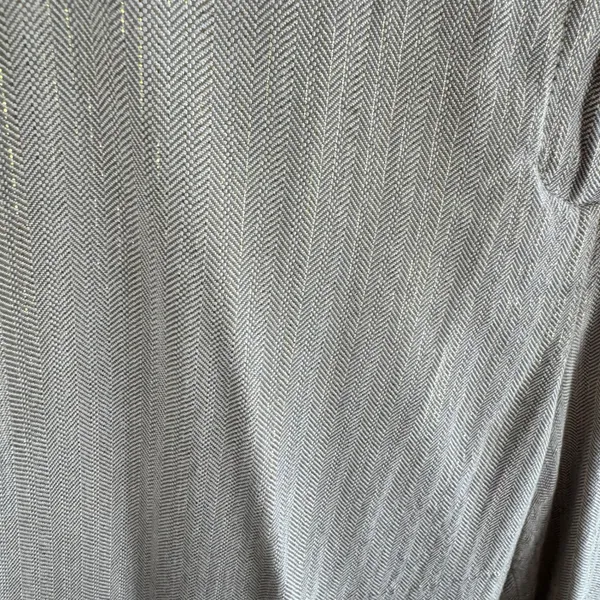Bill Blass Vintage Womens Beige Gold Metallic Herringbone Wide Leg Dress Pants 6 - Image 3