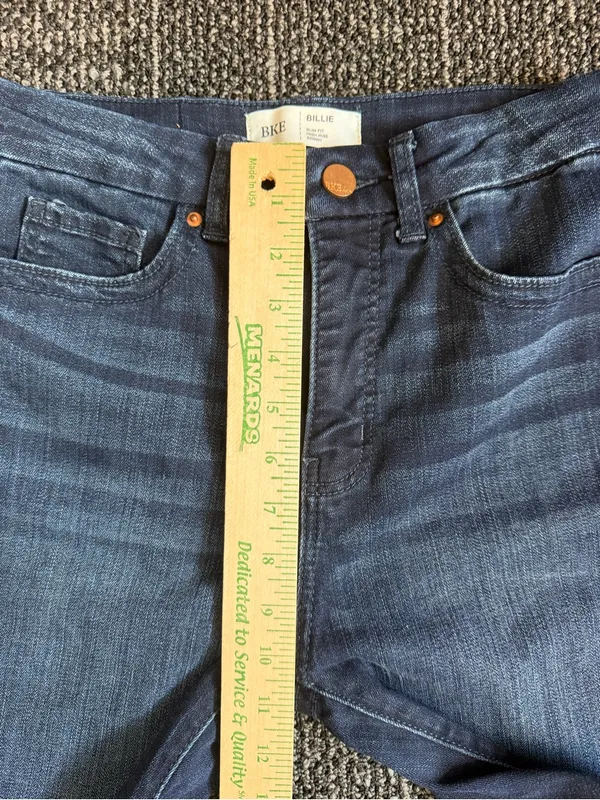 BKE Billie Skinny Jeans Womens 27x31.5 Blue Denim High Rise Slim Fit Distressed - Image 2