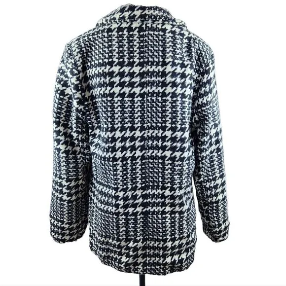 Jade & Ivory‎ 26 International NWT Double Breasted Houndstooth Blazer Peacoat M - Image 10