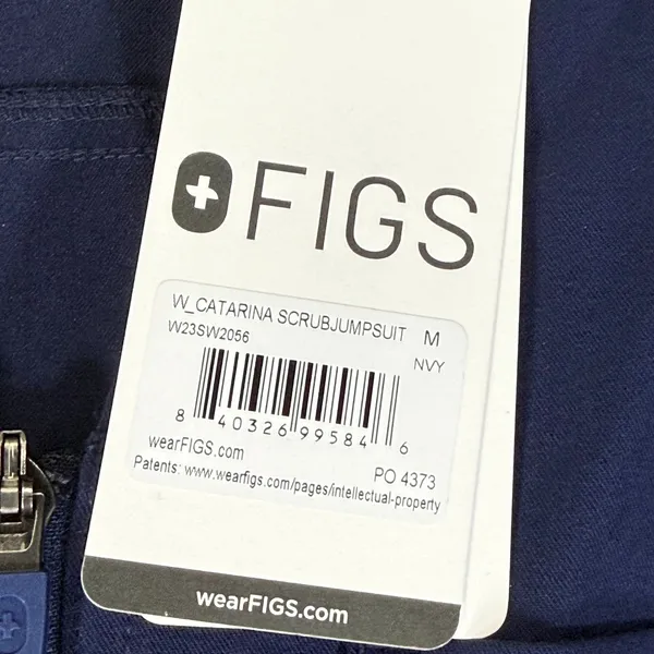 FIGS Catarina Scrub Jumpsuit Navy Blue Technical Collection W23SW2056 M - Image 2