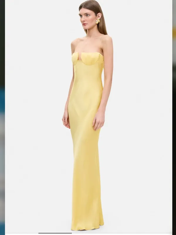 Anna October Tulip maxi Gown in Yellow - Image 2
