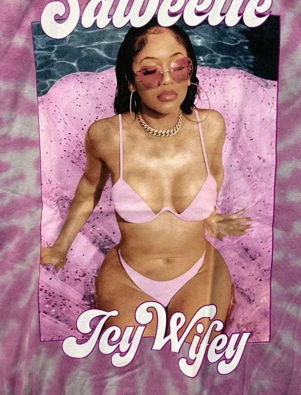 Saweetie Icy Wifey High Maintenance Oversized Rap Tie Dye 2X - Image 2