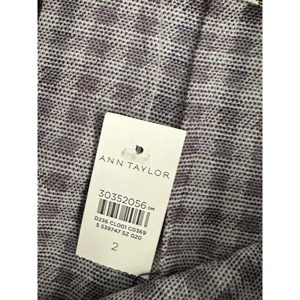 Ann Taylor‎ Black Plaid Faux Leather Trim Wrap Skirt Size 2 NWT Preppy Mini - Image 7