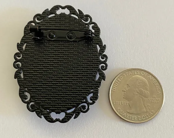 Handmade Gothic Moon Cat Pin Brooch Badge Unisex Gift - Image 3