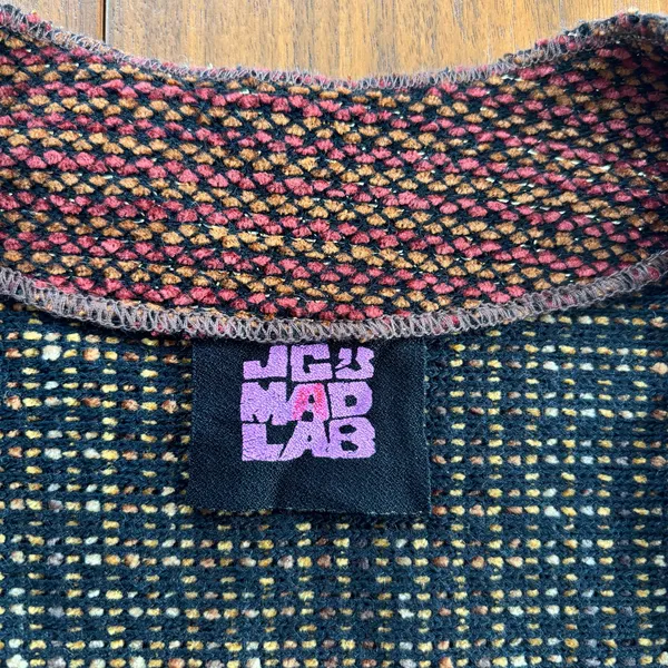 90s VTG JGs Mad Lab Staley Gretzinger Cardigan Sweater Lagenlook Wearable Art - Image 2