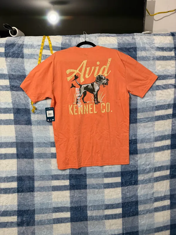 Avid Gear Kennel Tee Clay Orange Graphic T-Shirt Size M - Image 2