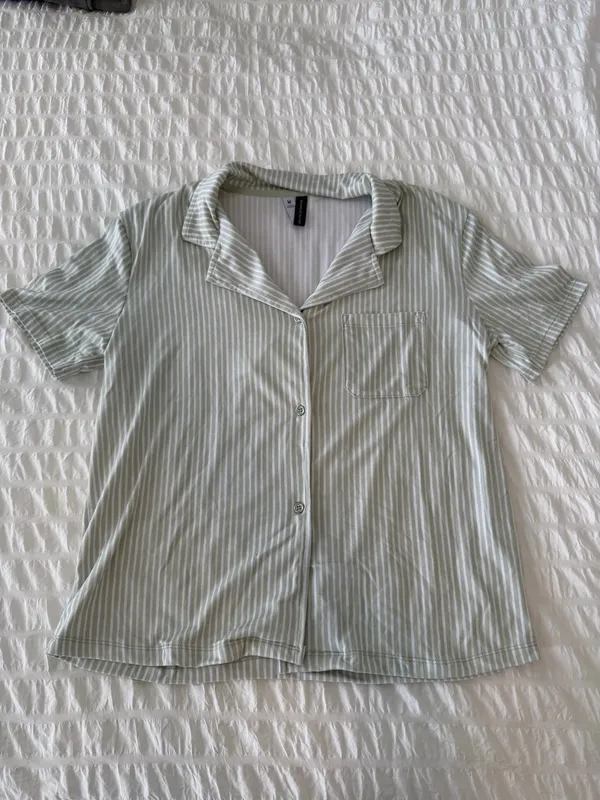 Kohl's Green Striped PJ Set - Image 3
