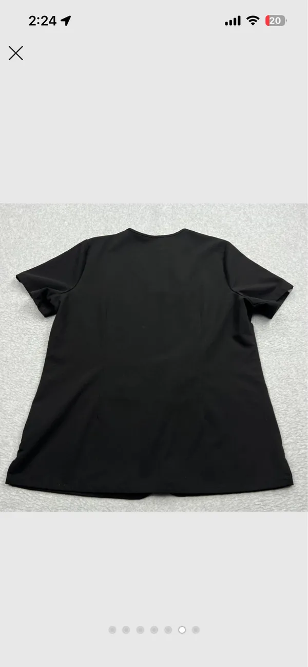 Black FIGS Scrub Top - Image 6