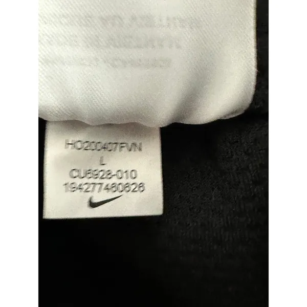 Nike Pro Dri-Fit Black Fleece Training Pants Sweatpants Elastic Waist‎ Women L - Image 8