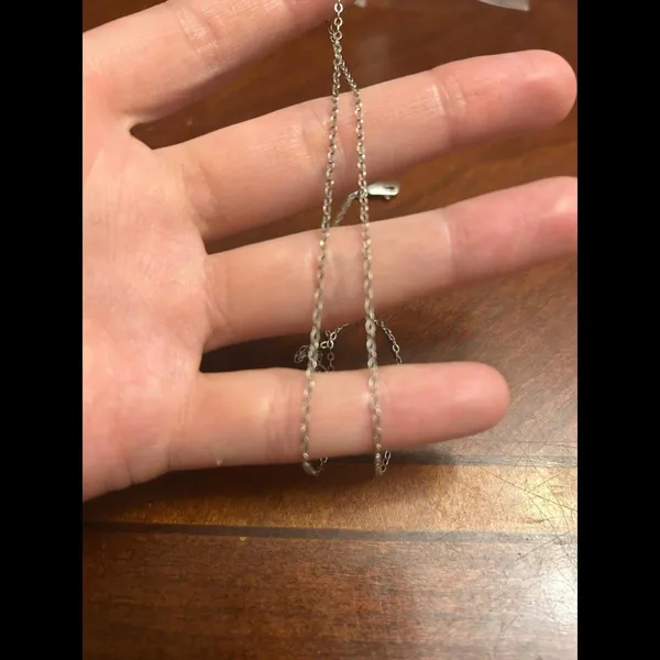 Necklace 925 sterling silver 1.41g g41 18.5 inch - Image 3
