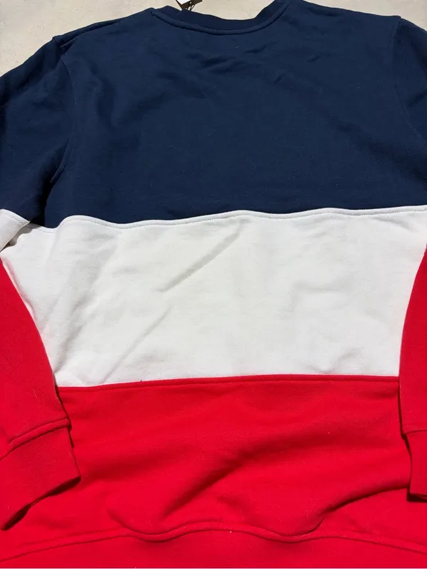 Eleven Paris NWT Tanner Colorblock Crewneck sweatshirt Navy White Red large - Image 10