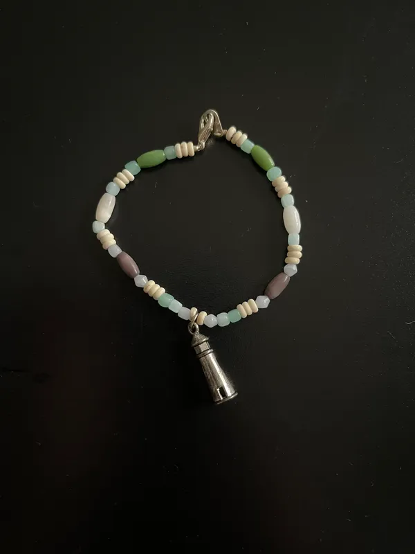 Hand Beaded Lighthouse Charm Bracelet - Image 3
