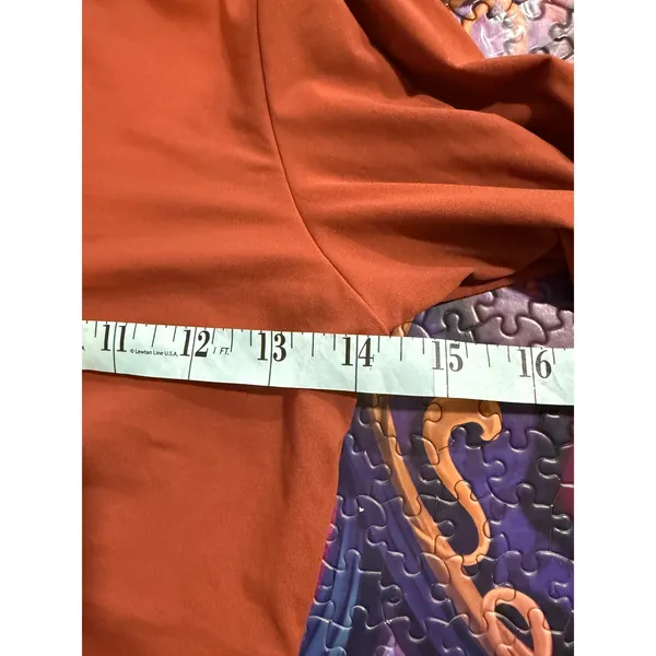 Skims Fits Everybody Long Sleeve Maxi Dress Rust Copper Orange‎ Medium Bodycon - Image 4