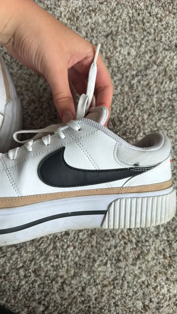 Nike Court Legacy Lift White Hemp Black DM7590-100 Women's Size 10.5 - Image 9