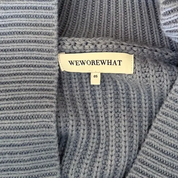 Revolve WEWOREWHAT Oversized‎ Cardigan Sweater Chunky Knit Storm One Size - Image 11