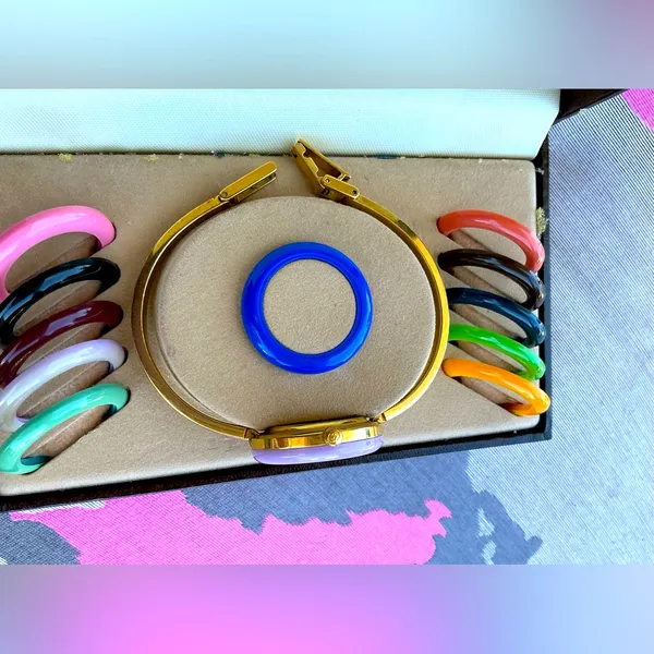 NICE GUCCI bangle watch set 💜🩵💙❤️🤎💗💛💚 - Image 7