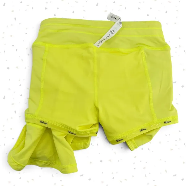 Lululemon Pace Rival Skirt Electric Lemon Yellow Bright Neon Pleats Skort Size 0 - Image 10