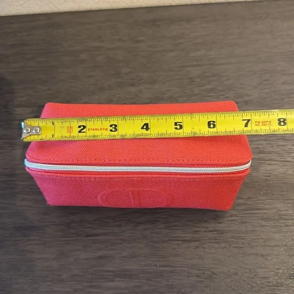 Christian Dior NWOT Coral Canvas Travel Cosmetic Vanity Case Makeup Jewelry Organizer D…‎ - Image 6