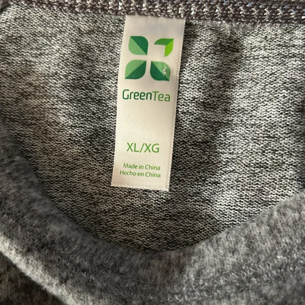 GreenTea Soft Gray Pyjamas PJ Warm Lesiure Set Top and pants Sz XL - Image 3
