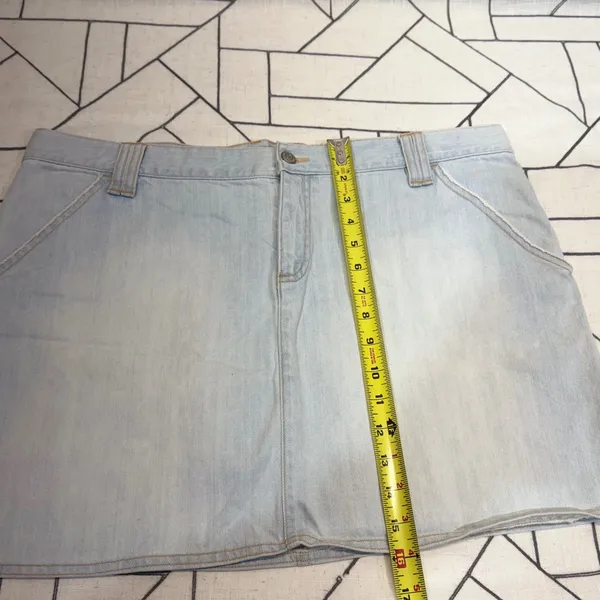 Old Navy Denim Mini‎ Skirt 16 Light Blue Carpenter Y2K Utility Cotton - Image 4
