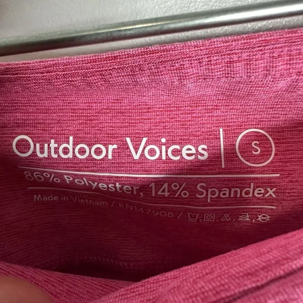 Women's Outdoor Voices‎ Size Small Pink High Waisted Full Length Leggings Yoga - Image 4