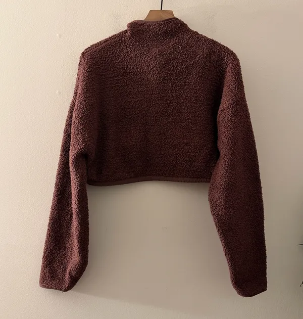 SKIMS Cozy Knit Cropped quarter zip Pullover L/XL - Image 2