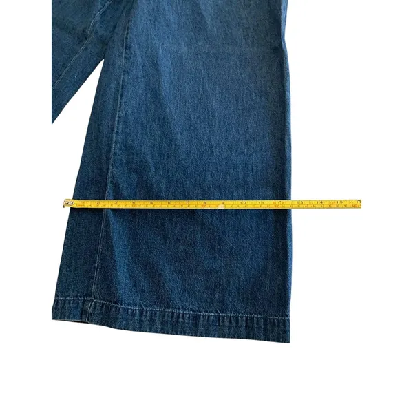 DG2 Wide Leg Denim‎ Pants Womens XL Blue Smocked Waist Cotton Boho Coastal Core - Image 4