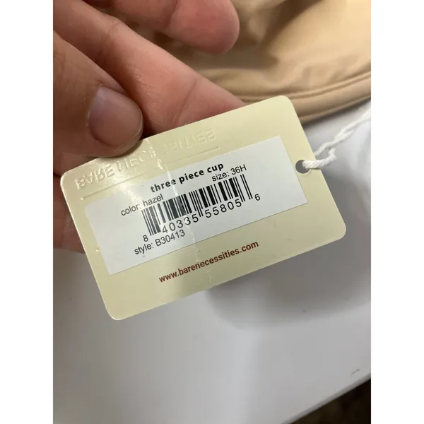 Bare Necessities Three Piece Cup Bra Womens 36H Hazel NWT B30413‎ Underwire Tan Size undefined - Image 4