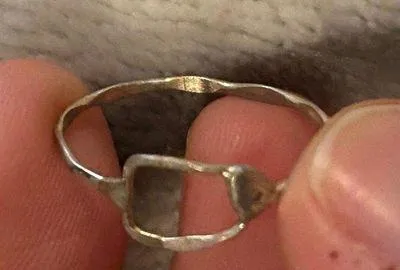 ring band sterling silver 925 beautiful unique size 4 - Image 2