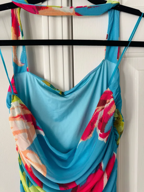 Anthropologie AFRM Bonnie Halter Square-Neck Mini Dress Size XL - Image 10