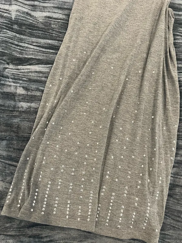 Mossimo Light Gray Tank Top with Subtle Pattern Size L Size L - Image 3