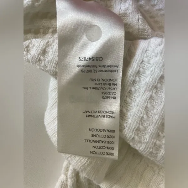 Free People We The Free Magic Thermal Waffle Knit Oversized Top White - Image 9