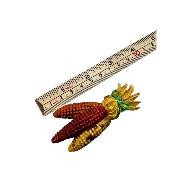 Papel Giftware Vintage Pin Brooch Thanksgiving Harvest Corn Red Orange Yellow Us - Image 4