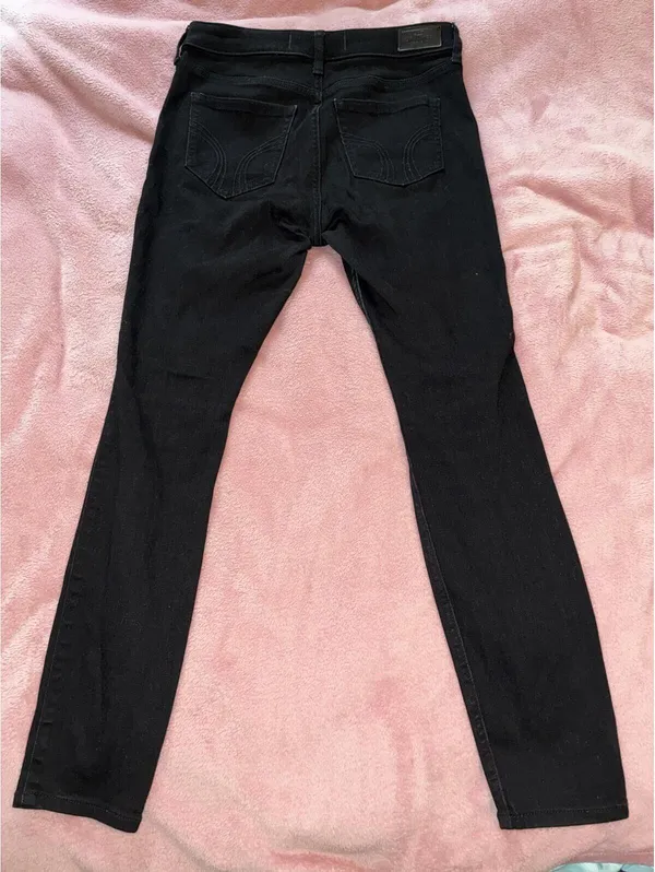 Hollister High Rise Super Skinny Distressed Black Jeans Size 29 - Image 3